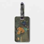 Fujiwara no Yasumasa speelt fluit bij maanlicht 3: Bagagelabel (Achterkant verticaal)