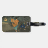 Fujiwara no Yasumasa speelt fluit bij maanlicht 3: Bagagelabel (Achterkant horizontaal)