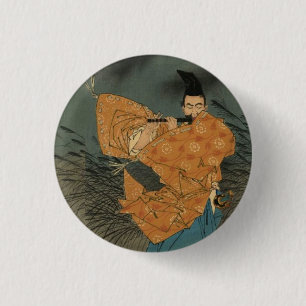 Fujiwara no Yasumasa speelt licht Ronde Button 3,2 Cm
