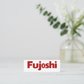 Fujoshi eenvoudige rode slogan mini visitekaartje (Staand voorkant)
