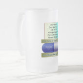 Fukitol, baan is klote, overwerkt, geen zorgen, matglas bierpul (Voorkant links)