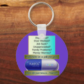 Fukitol, baan is klote, overwerkt, geen zorgen, sleutelhanger (Voorkant)