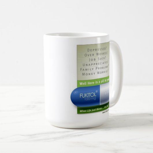 fukitolblauw koffiemok (Voorkant rechts)