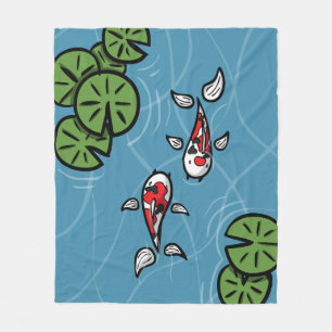 Fuku en Heiwa de Koi Fleece Blanket Deken