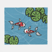 Fuku en Heiwa de Koi Fleece Blanket Deken (Voorkant (Horizontaal))
