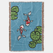 Fuku en Heiwa de Koi Throw Blanket Deken (Voorkant Verticaal)