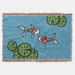 Fuku en Heiwa de Koi Throw Blanket Deken