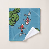 Fuku en Heiwa de Koi Towel Set Bad Handdoek (Wasdoekje)