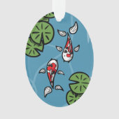 Fuku en Heiwa het Koi Acryl Ornament (voorkant)