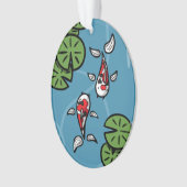Fuku en Heiwa het Koi Acryl Ornament (voorkant)