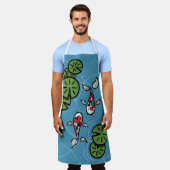 Fuku en Heiwa het Koi All-Over Print Schort (Gedragen)