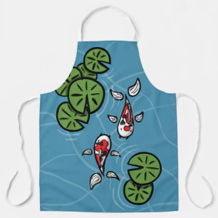 Fuku en Heiwa het Koi All-Over Print Schort