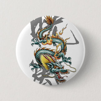 Fuku-Riu Japanse dragon Ronde Button 5,7 Cm