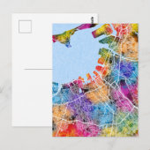 Fukuoka Japan City Map Briefkaart (Voorkant / Achterkant)