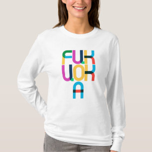 Fukuoka Japan Pop Art Letters T-shirt
