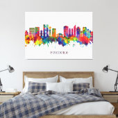 Fukuoka Japan Skyline Canvas Afdruk (Insitu (Slaapkamer))
