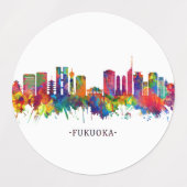 Fukuoka Japan Skyline Labels (Design 1)