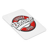 Fukuoka japan  stijl logo magneet (Rechterzijde)