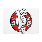 Fukuoka japan stijl logo magneet (Horizontaal)