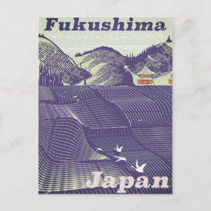 Fukushima, Japanse vintage reisposter Briefkaart