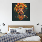 Fulani Radiance Canvas Afdruk (Insitu (Slaapkamer))