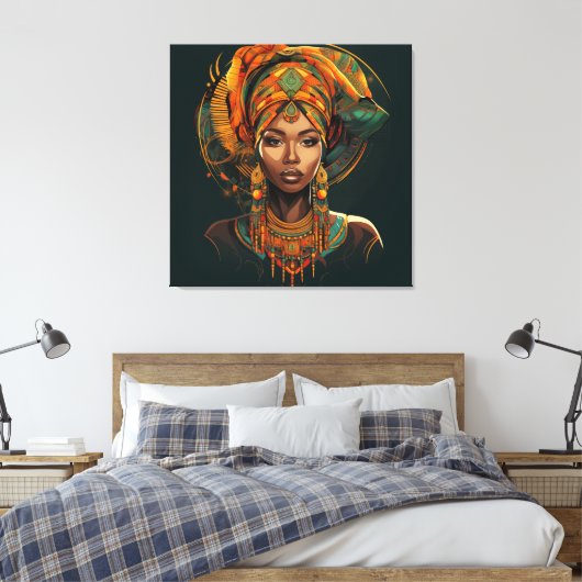 Fulani Radiance Canvas Afdruk (Insitu (Slaapkamer))
