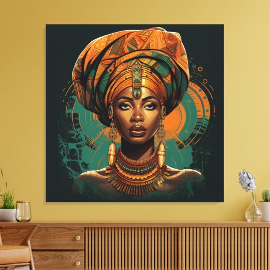 Fulani Radiance Canvas Afdruk (Insitu (Woonkamer))