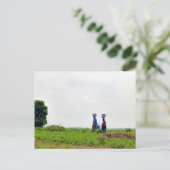 Fulani Woman in het platteland Briefkaart (Staand voorkant)