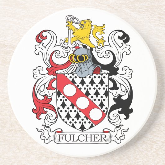 Fulcher Family Crest Zandsteen Onderzetter (Voorkant)