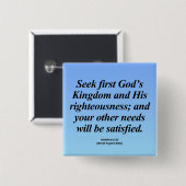 Fulfillment Matthew 6:33 Abbrev Vierkante Button 5,1 Cm (Voorkant /achterkant)