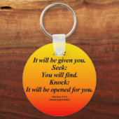 Fulfillment Matthew 7:7-8 Abbrev Sleutelhanger (Voorkant)