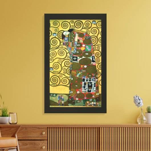 Fulfillment ook bekend als The Embrace door Gustav Canvas Afdruk (Insitu (Woonkamer))