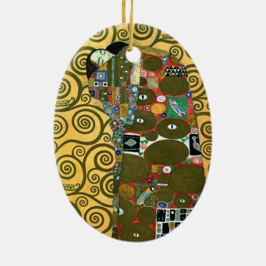 Fulfillment ook bekend als The Embrace door Gustav Keramisch Ornament (Achterkant)