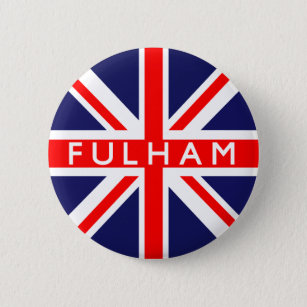 Fulham: Britse vlag Ronde Button 5,7 Cm