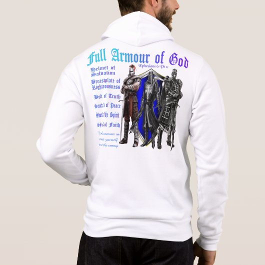 Full Armor of God Unisex Custom Graphics Hoodie (Achterkant)