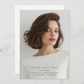 Full Bleed Elegant Photo Graduation Announcement Aankondiging (Voorkant / Achterkant)