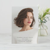 Full Bleed Elegant Photo Graduation Announcement Aankondiging (Staand voorkant)