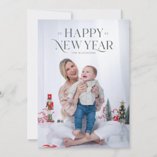 Full-Bleed Feestelijke Bold Feestdagenkaart (Voorkant)