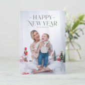 Full-Bleed Feestelijke Bold Feestdagenkaart (Staand voorkant)