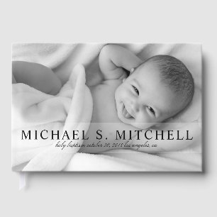 Full Bleed Foto Baby Doop Bris Sip en zie Gastenboek