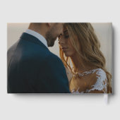 Full Bleed Foto Huwelijk  Bloemen Garland Gastenboek (Achterkant)