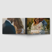 Full Bleed Foto Huwelijk  Bloemen Garland Gastenboek (Volledig)