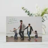 Full Bleed Foto met Modern Design Feestdagenkaart (Staand voorkant)