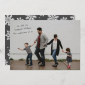 Full Bleed Foto met Modern Design Feestdagenkaart (Voorkant / Achterkant)