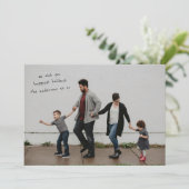 Full Bleed Foto met Modern Design Feestdagenkaart (Staand voorkant)