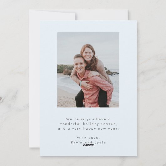 Full Bleed Holiday Photo Card met vrolijke overlay Feestdagenkaart (Achterkant)