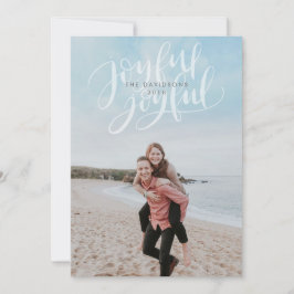 Full Bleed Holiday Photo Card met vrolijke overlay Feestdagenkaart