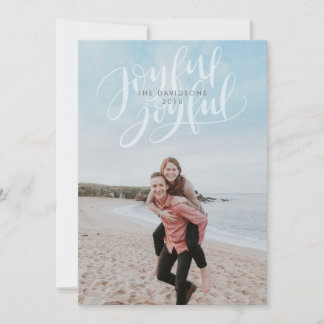 Full Bleed Holiday Photo Card met vrolijke overlay Feestdagenkaart