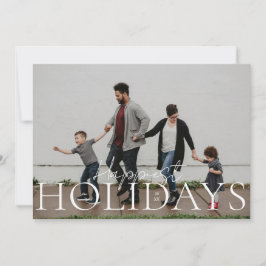 Full-bleed met Happiest in Script & Grote Vakantie Feestdagenkaart