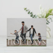 Full-bleed met Happiest in Script & Grote Vakantie Feestdagenkaart (Staand voorkant)